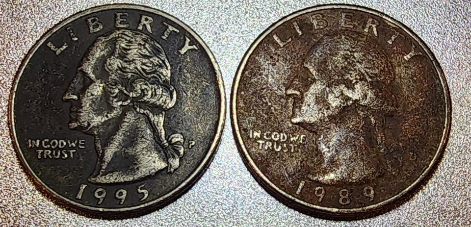 1995-P-Washington-Quarter-And-1989-D-Washington-Quarter-Tonning-Or-?